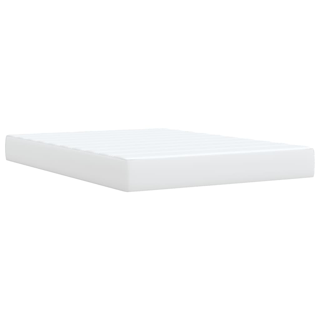 Sommier à lattes de lit avec matelas Blanc 140x200cm Similicuir - XIOS