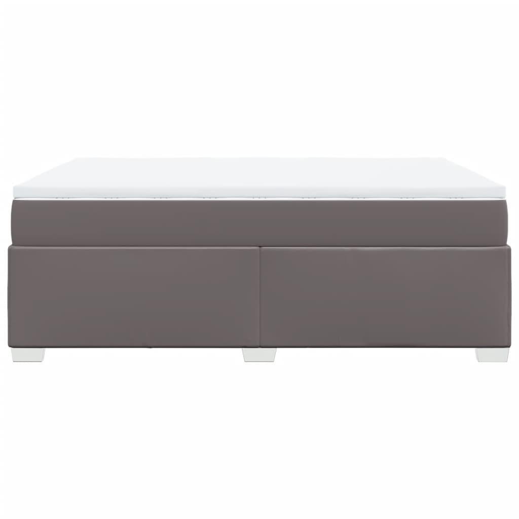 Sommier à lattes de lit avec matelas Gris 140x200 cm Similicuir - XIOS