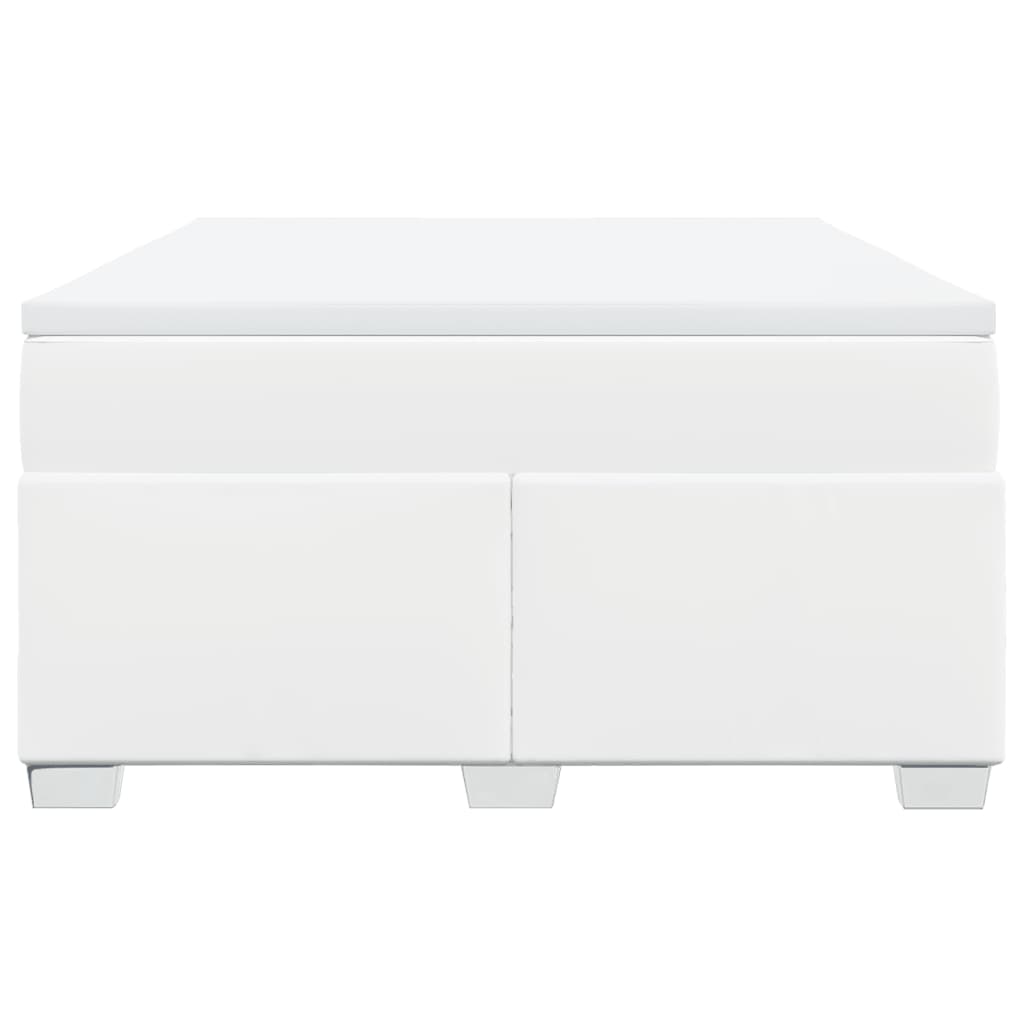 Sommier à lattes de lit avec matelas Blanc 160x200cm Similicuir - XIOS