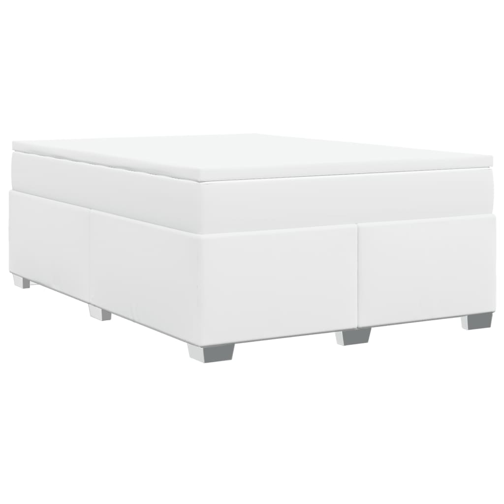 Sommier à lattes de lit avec matelas Blanc 160x200cm Similicuir - XIOS