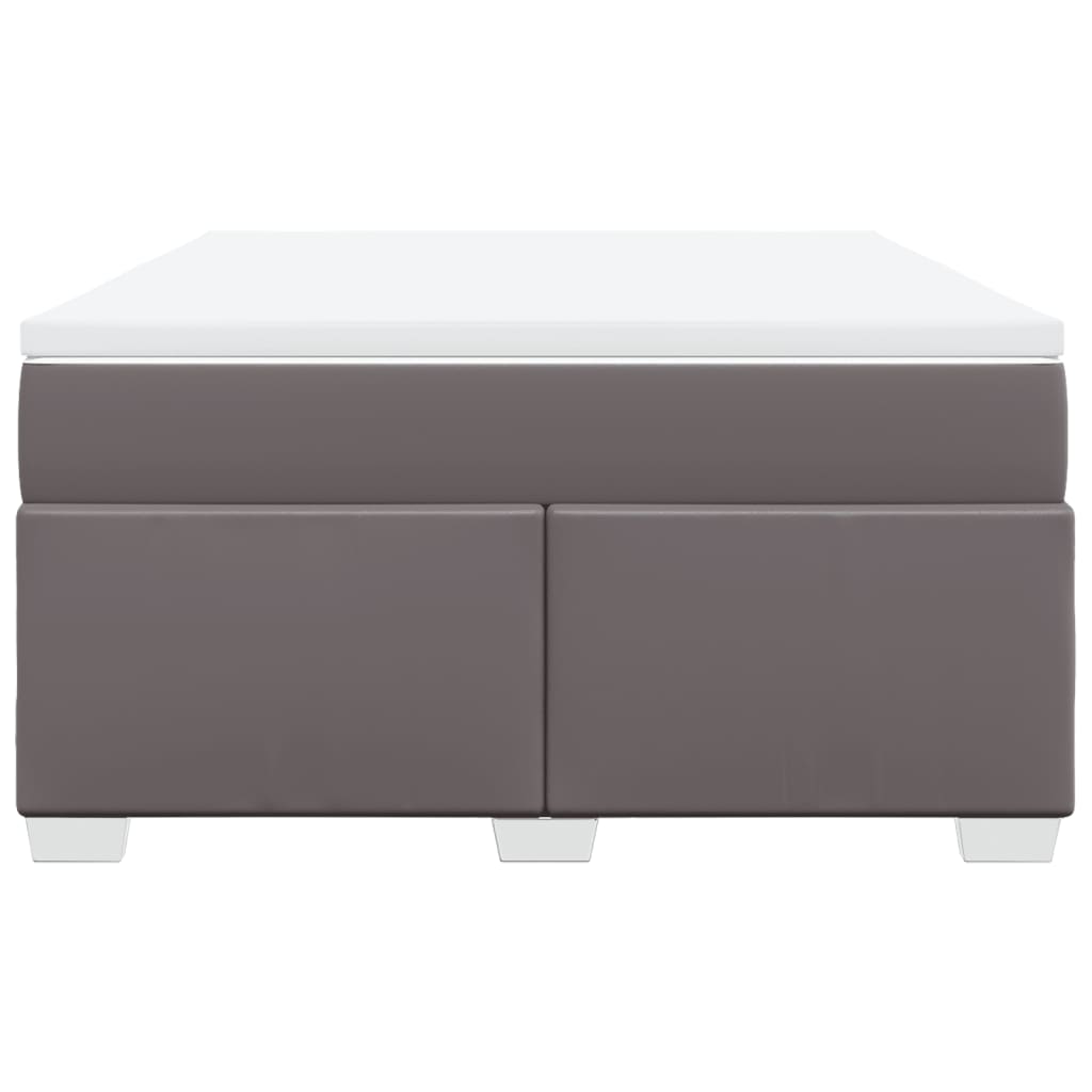 Sommier à lattes de lit avec matelas Gris 160x200 cm Similicuir - XIOS