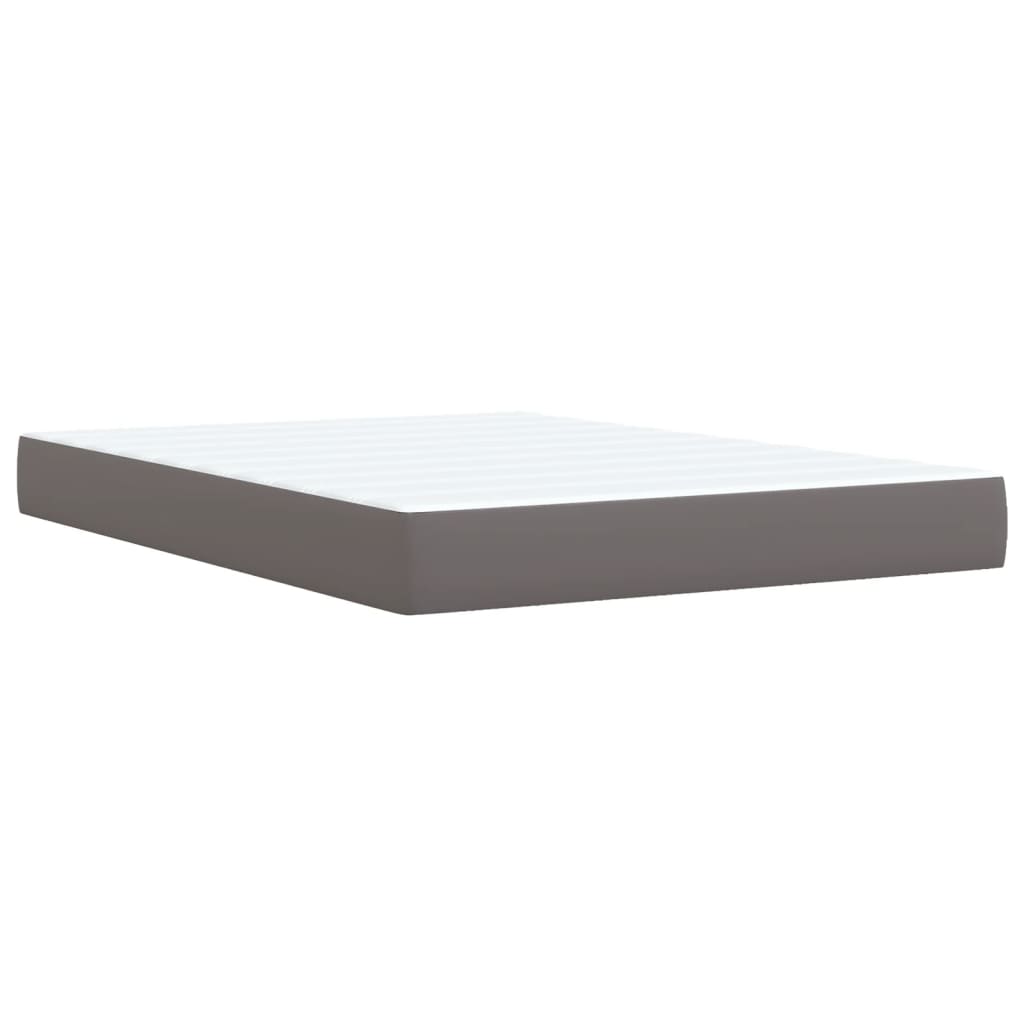 Sommier à lattes de lit avec matelas Gris 160x200 cm Similicuir - XIOS