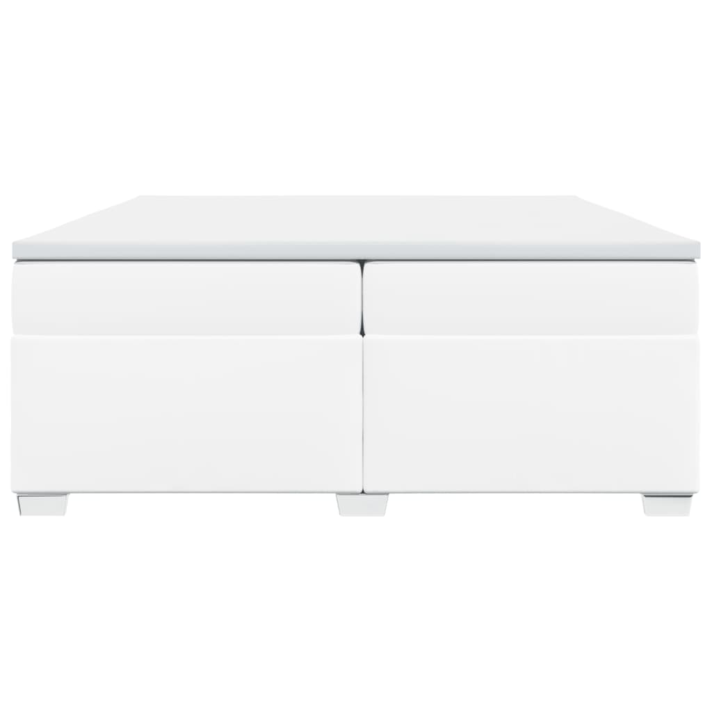 Sommier à lattes de lit avec matelas Blanc 200x200cm Similicuir - XIOS