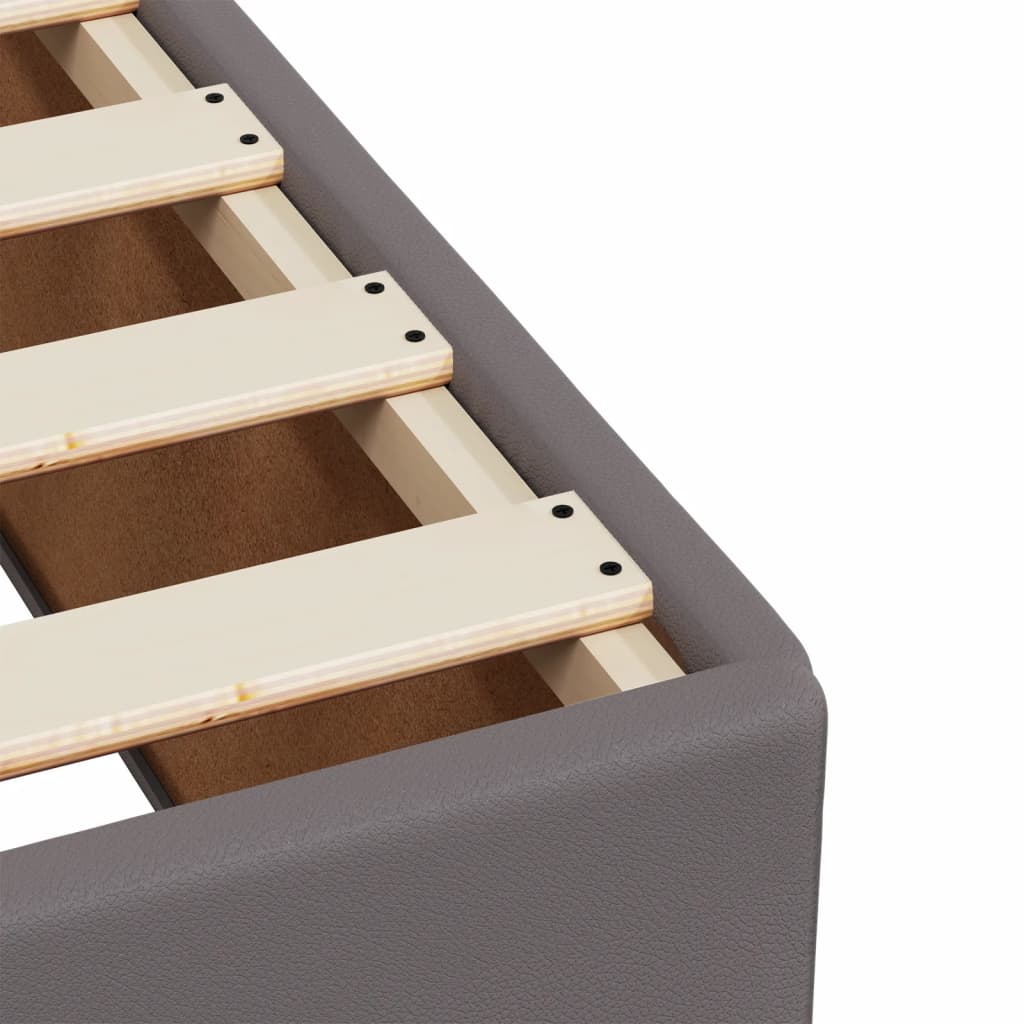 Sommier à lattes de lit avec matelas Gris 200x200 cm Similicuir - XIOS