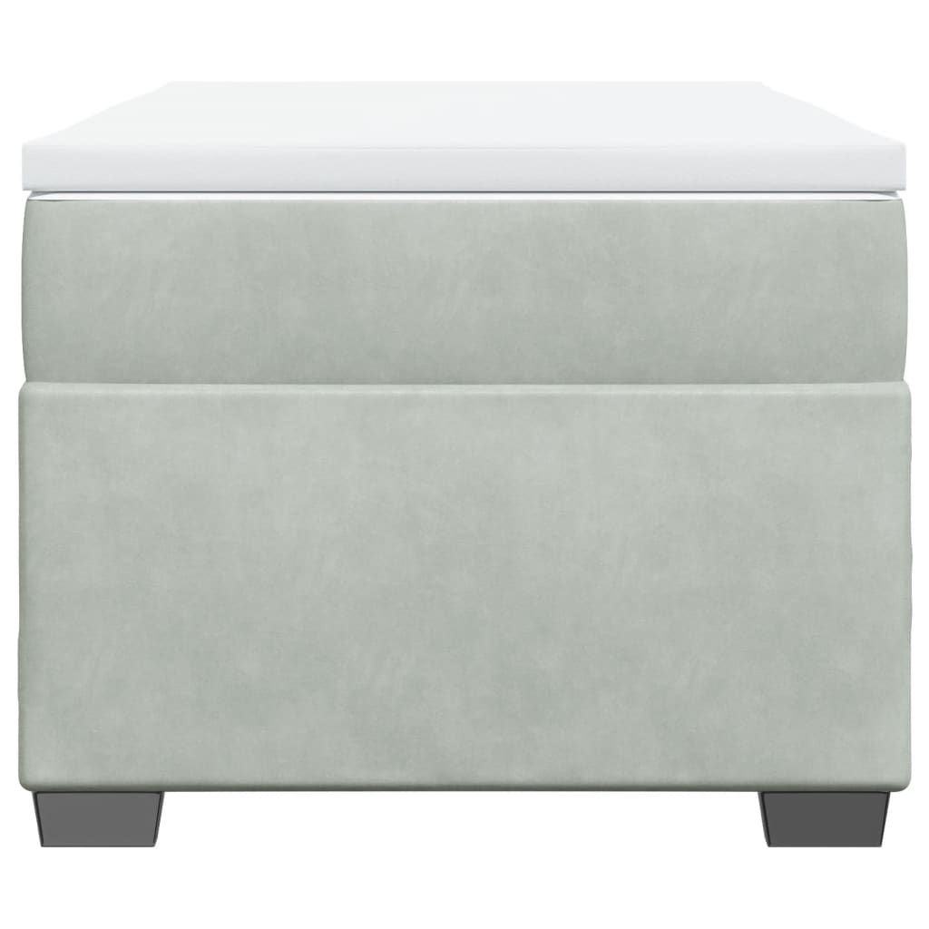 Sommier à lattes de lit et matelas Gris clair 90x190 cm Velours - XIOS