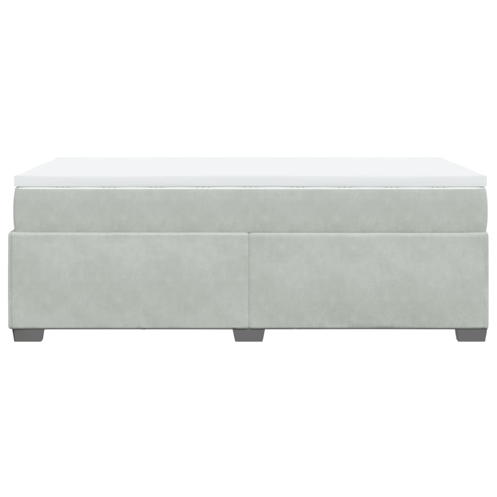 Sommier à lattes de lit et matelas Gris clair 90x190 cm Velours - XIOS