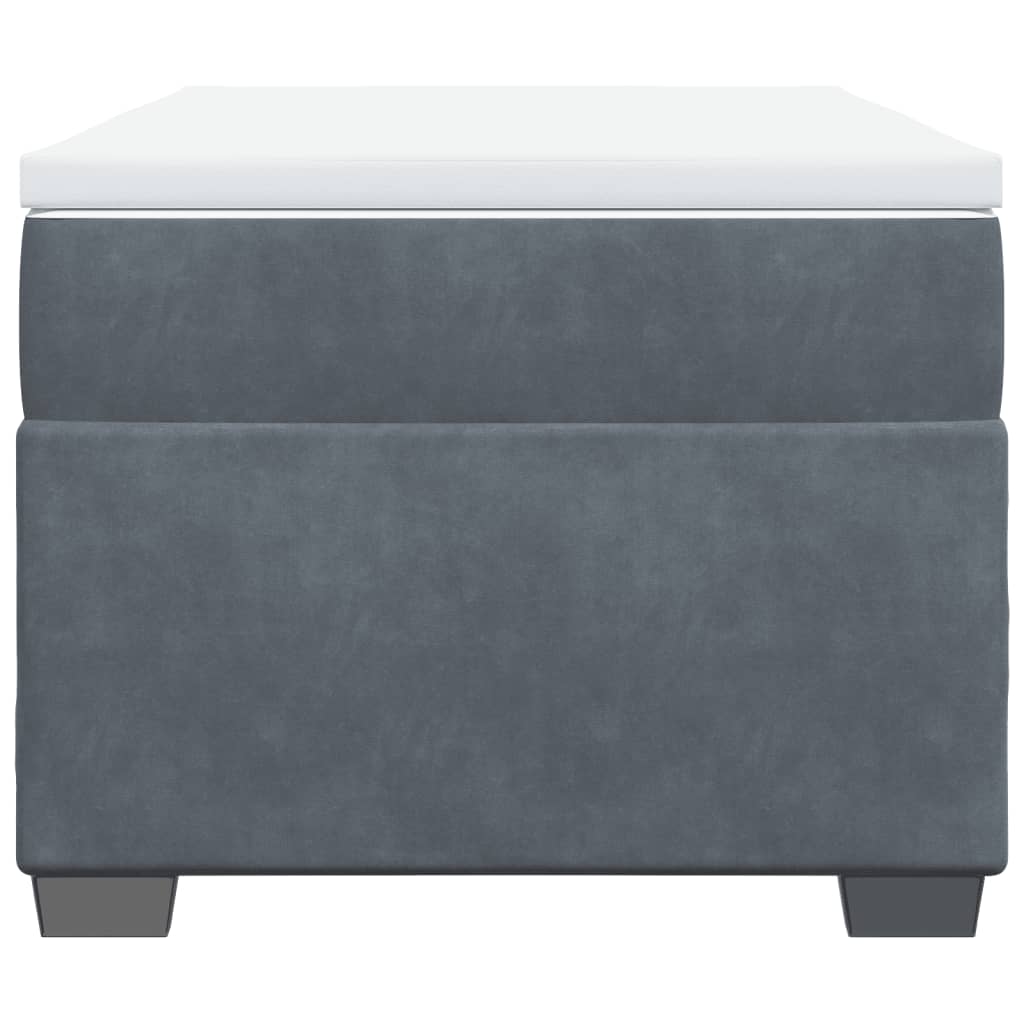 Sommier à lattes de lit et matelas Gris foncé 90x190 cm Velours - XIOS