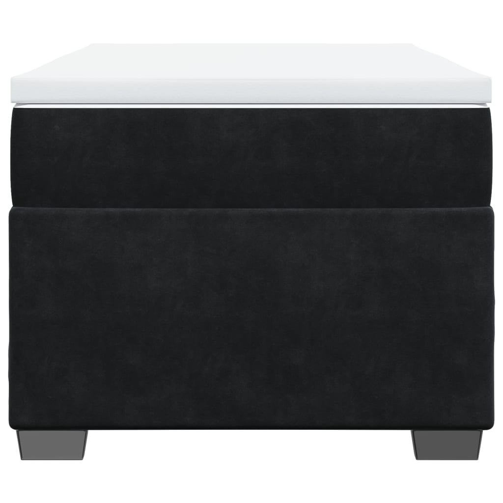 Sommier à lattes de lit avec matelas Noir 90x200 cm Velours - XIOS
