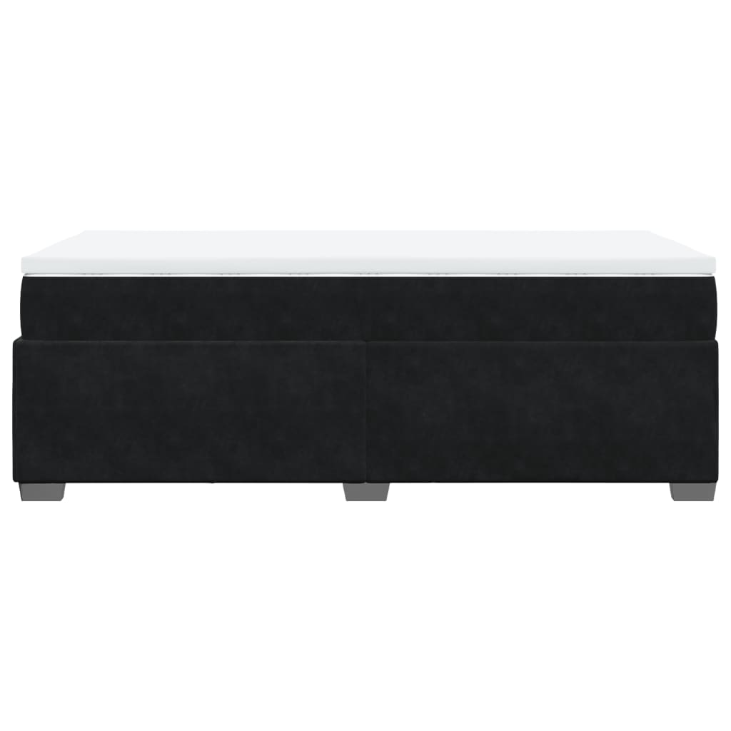 Sommier à lattes de lit avec matelas Noir 90x200 cm Velours - XIOS