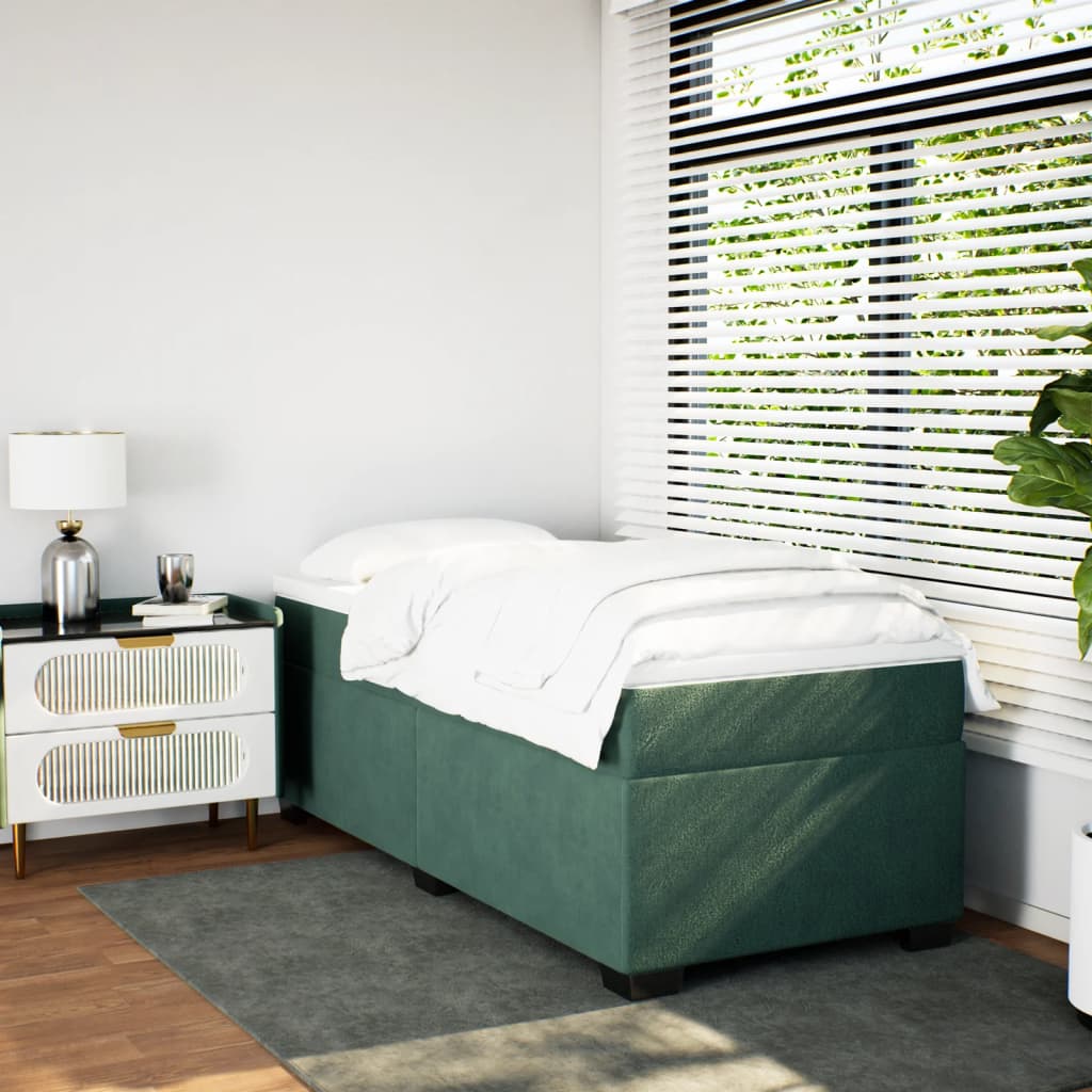 Sommier à lattes de lit avec matelas Vert foncé 90x200 cm - XIOS