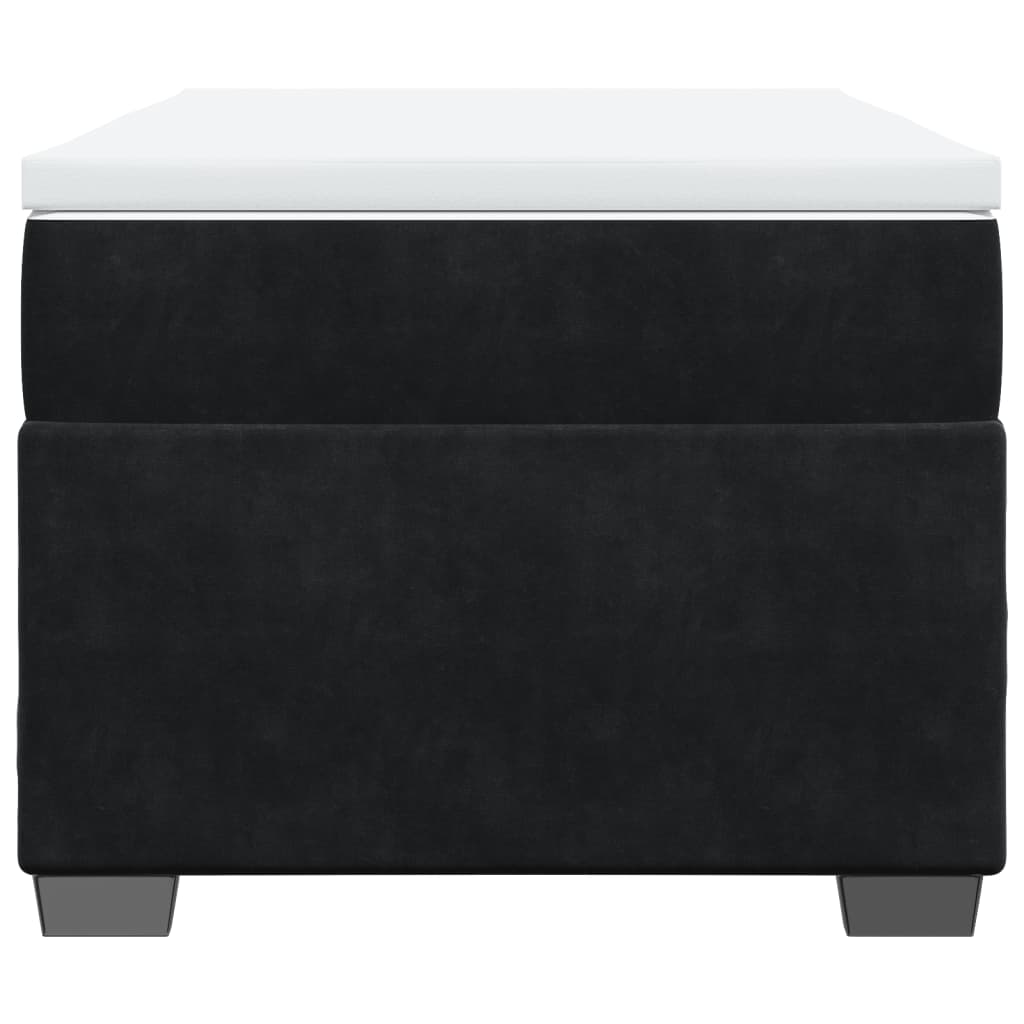 Sommier à lattes de lit avec matelas Noir 100x200 cm Velours - XIOS