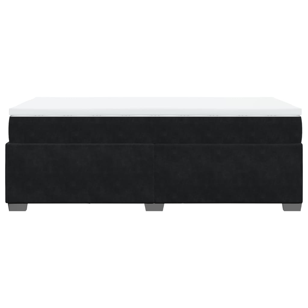 Sommier à lattes de lit avec matelas Noir 100x200 cm Velours - XIOS