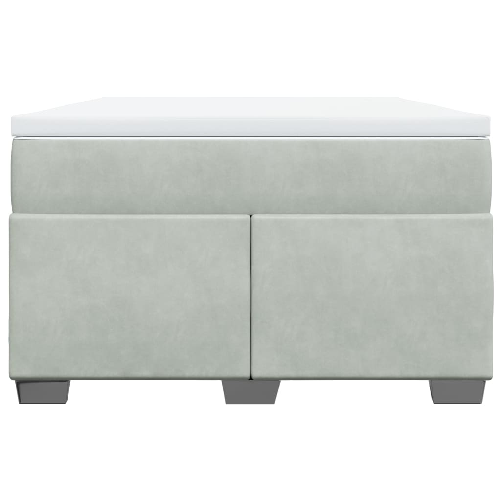 Sommier à lattes de lit et matelas Gris clair 120x200cm Velours - XIOS