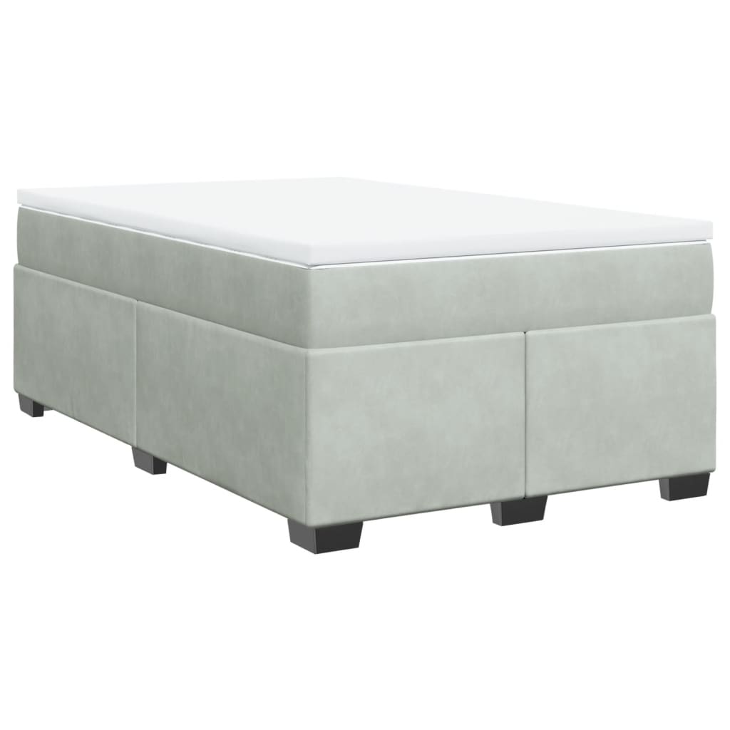 Sommier à lattes de lit et matelas Gris clair 120x200cm Velours - XIOS
