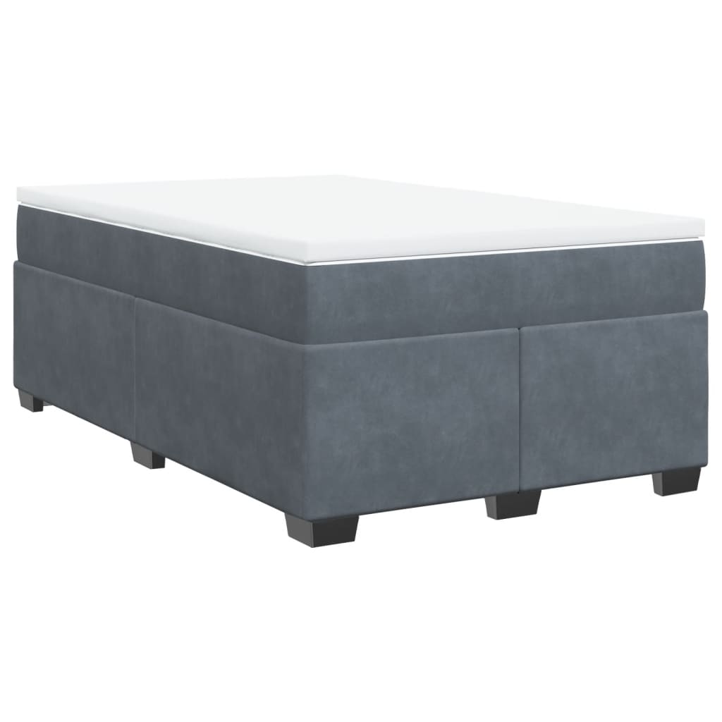 Sommier à lattes de lit et matelas Gris foncé 120x200cm Velours - XIOS