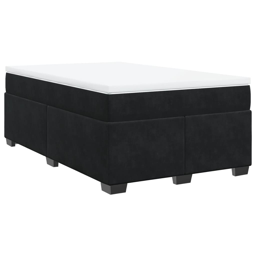 Sommier à lattes de lit avec matelas Noir 120x200 cm Velours - XIOS