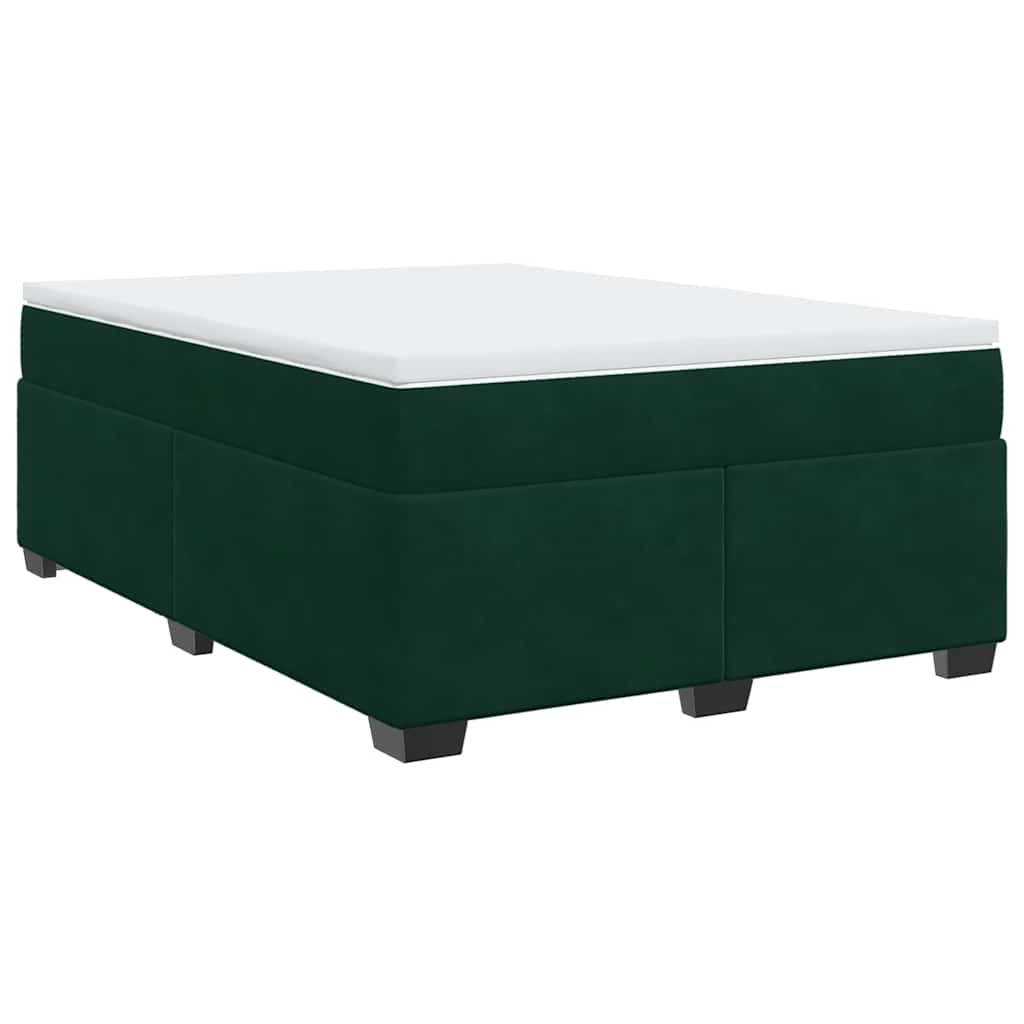 Sommier à lattes de lit et matelas Vert foncé 140x200cm Velours - XIOS