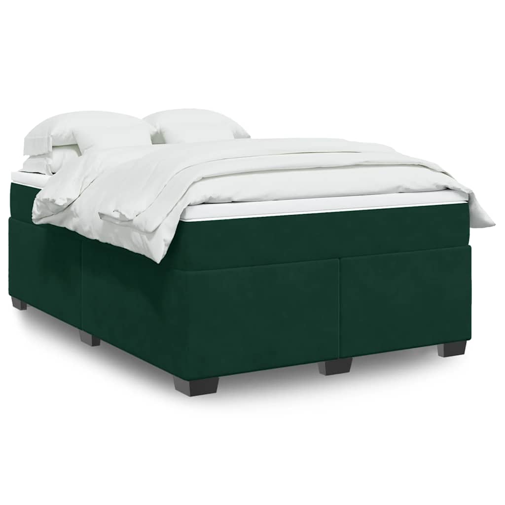 Sommier à lattes de lit et matelas Vert foncé 140x200cm Velours - XIOS