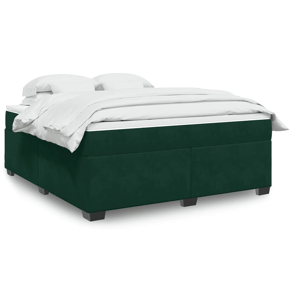 Sommier à lattes de lit et matelas Vert foncé 180x200cm Velours - XIOS