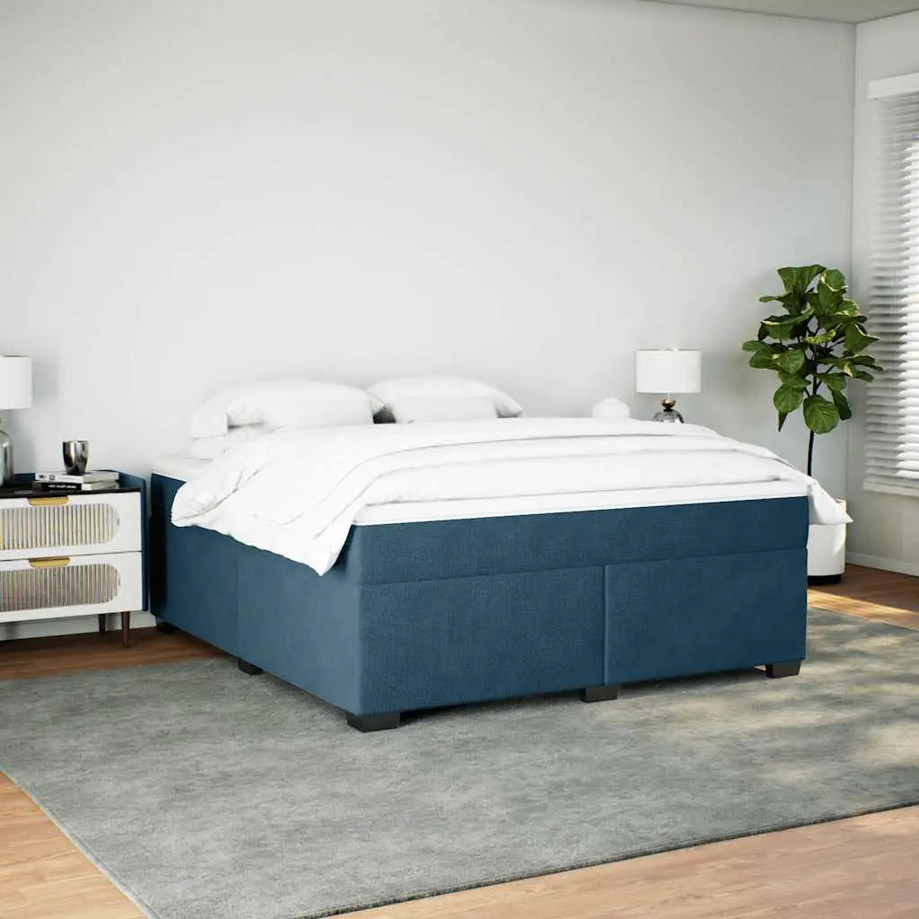 Sommier à lattes de lit et matelas Bleu foncé 180x200cm Velours - XIOS