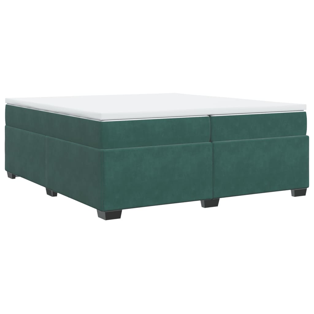 Sommier à lattes de lit et matelas Vert foncé 200x200cm Velours - XIOS