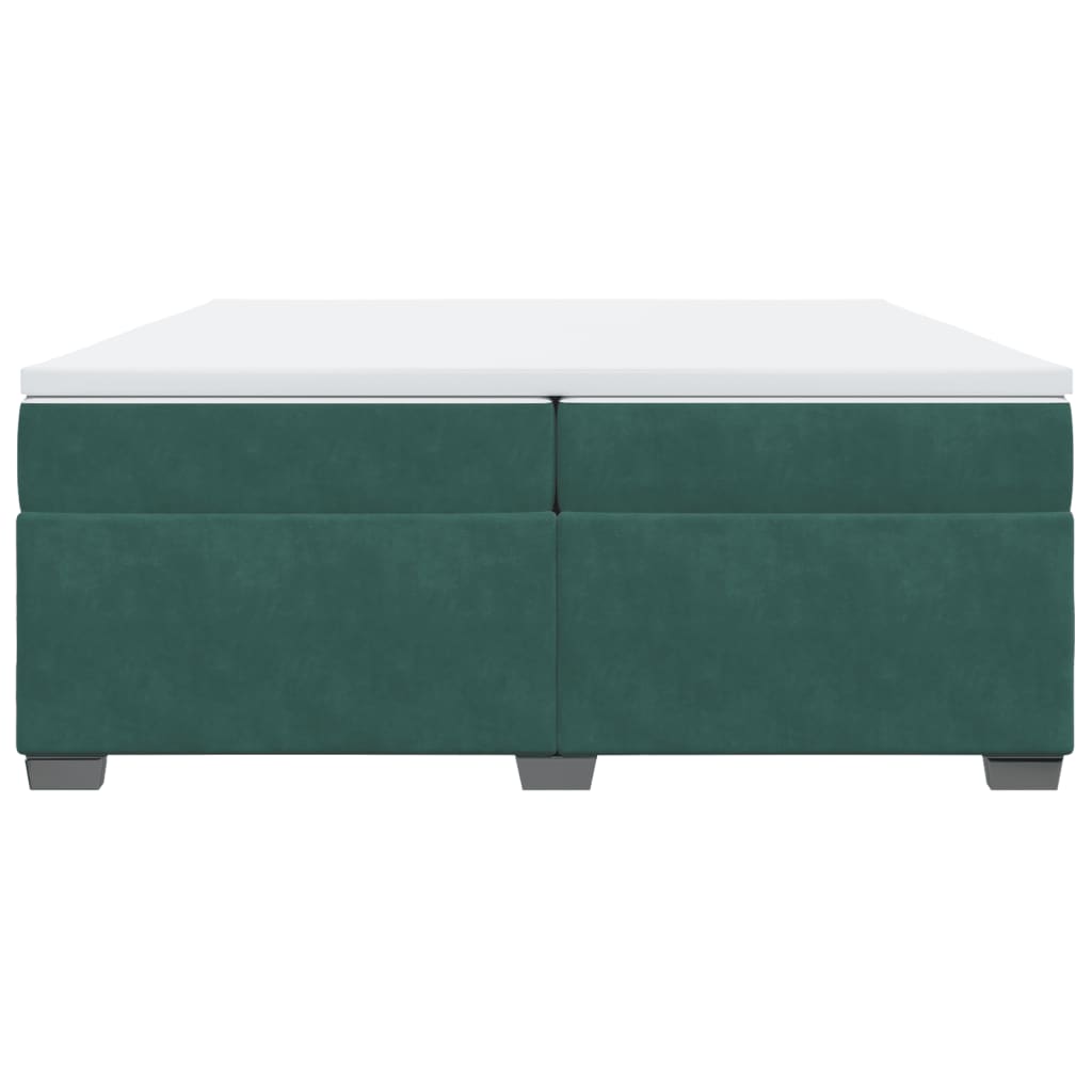 Sommier à lattes de lit et matelas Vert foncé 200x200cm Velours - XIOS