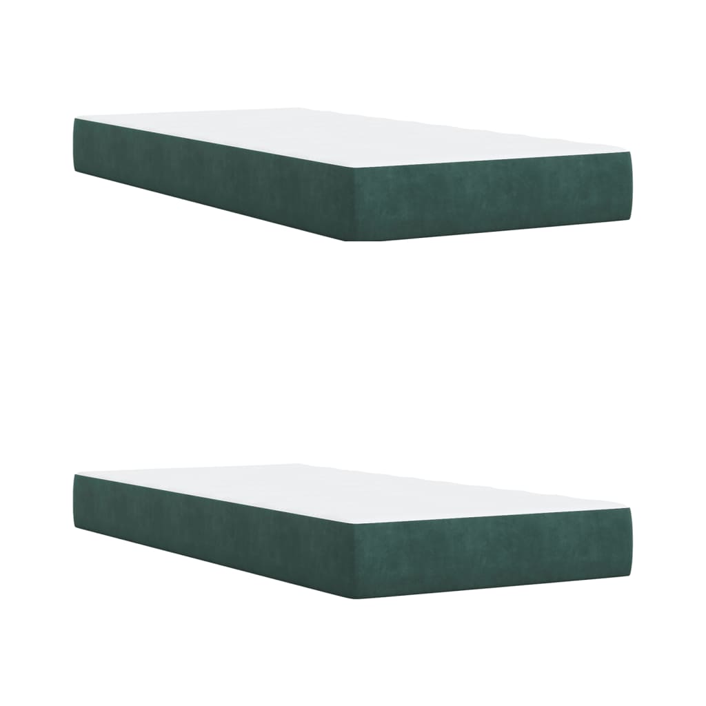 Sommier à lattes de lit et matelas Vert foncé 200x200cm Velours - XIOS