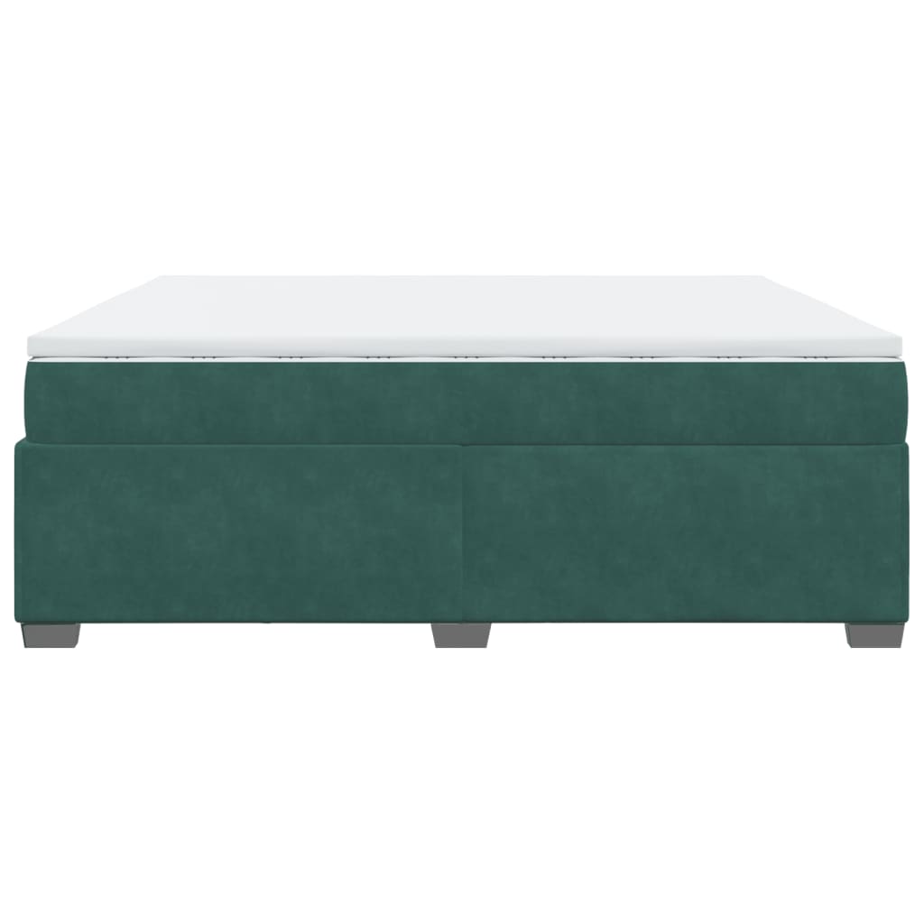 Sommier à lattes de lit et matelas Vert foncé 200x200cm Velours - XIOS