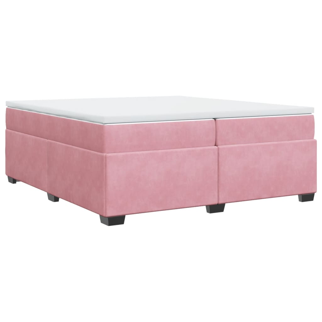 Sommier à lattes de lit avec matelas Rose 200x200 cm Velours - XIOS