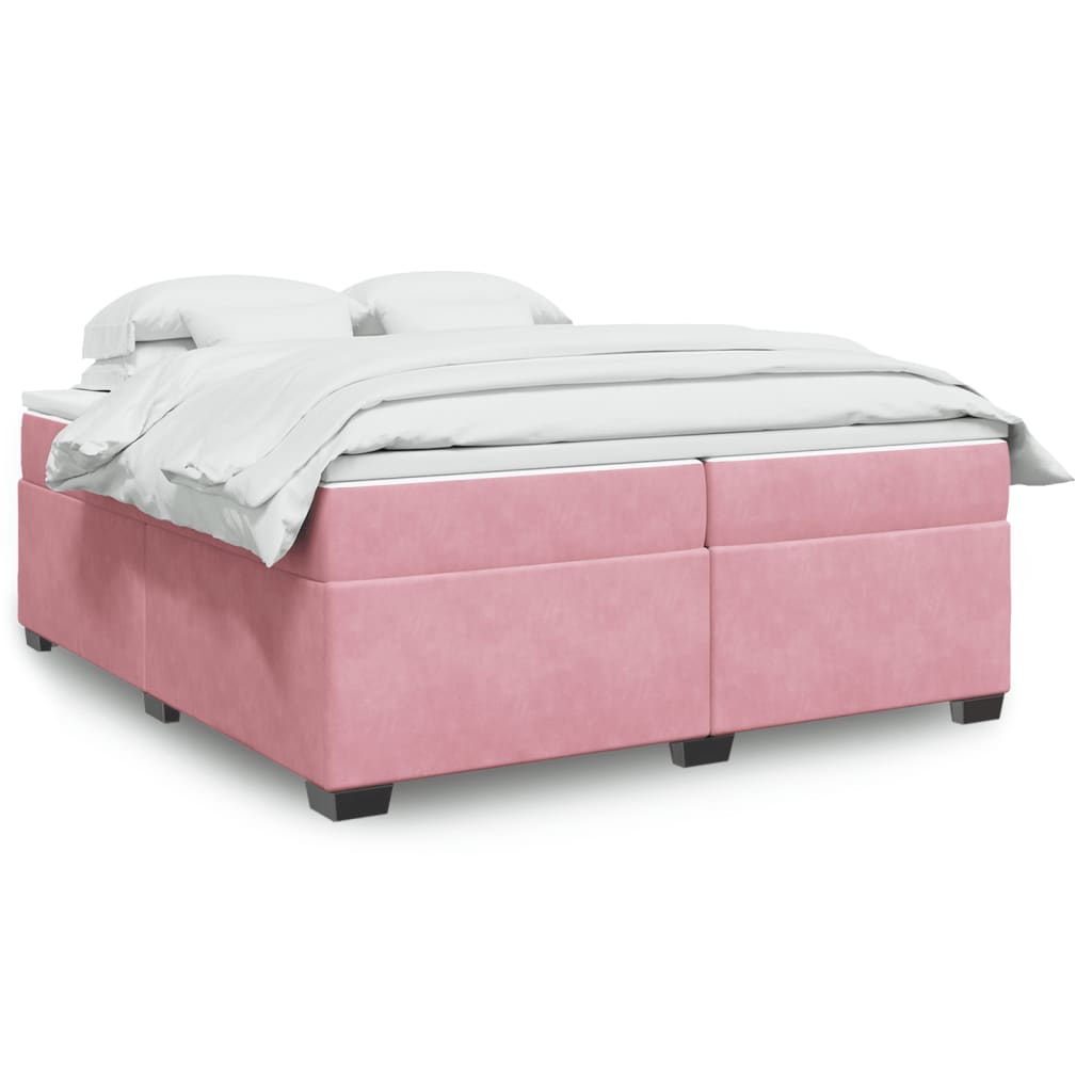 Sommier à lattes de lit avec matelas Rose 200x200 cm Velours - XIOS