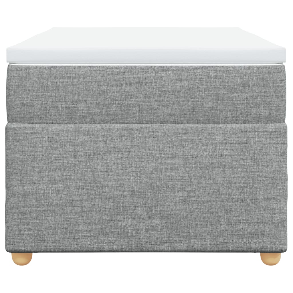 Sommier à lattes de lit avec matelas gris clair 80x200 cm tissu - XIOS