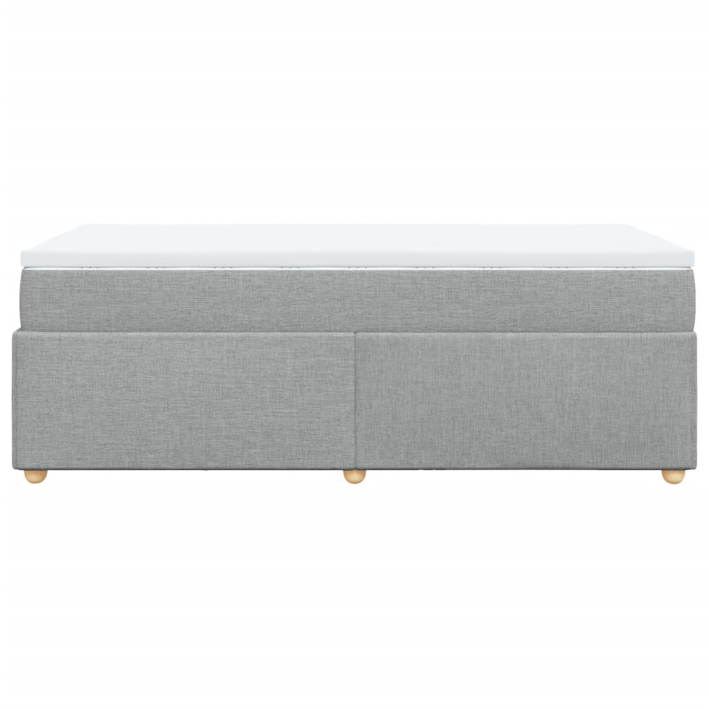 Sommier à lattes de lit avec matelas gris clair 80x200 cm tissu - XIOS