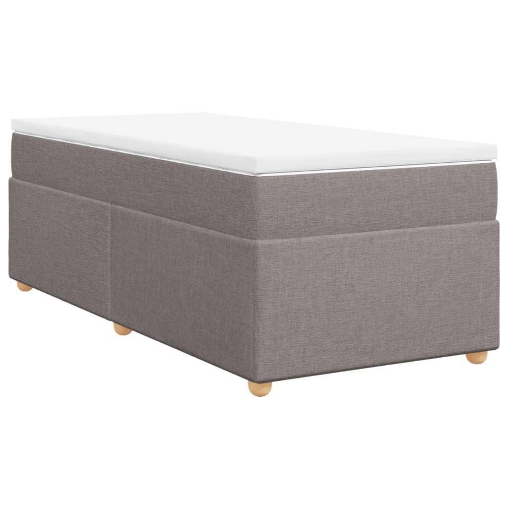 Sommier à lattes de lit avec matelas Taupe 80x200 cm Tissu - XIOS