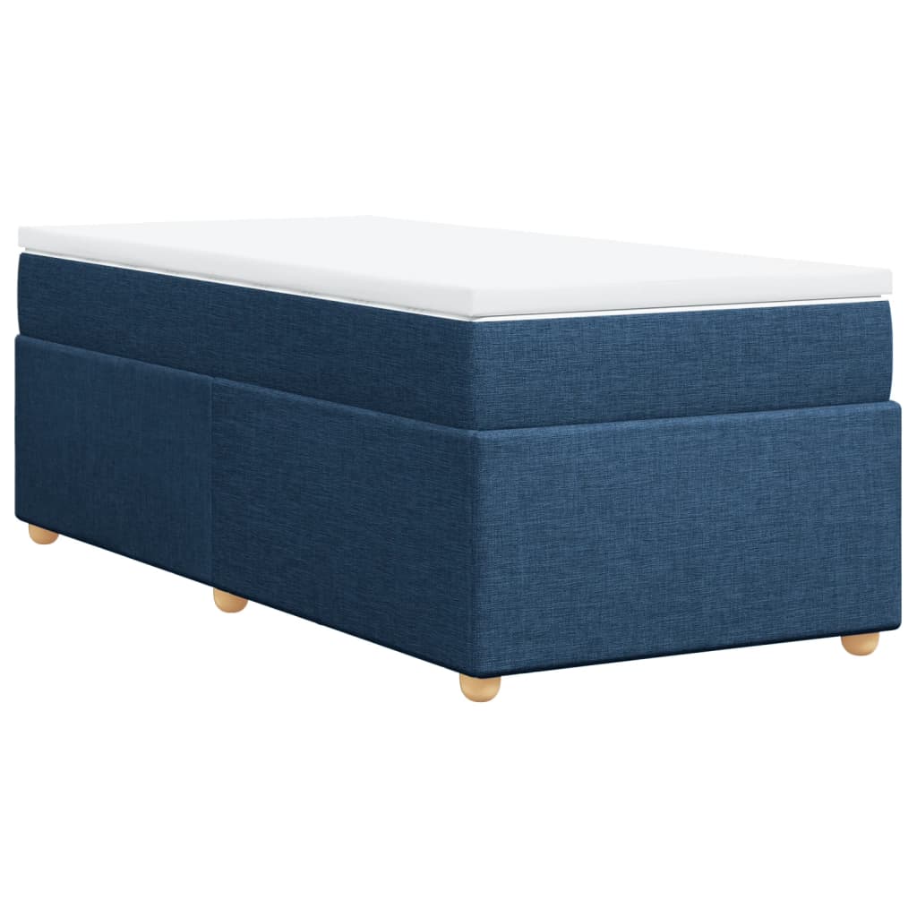Sommier à lattes de lit avec matelas Bleu 80x200 cm Tissu - XIOS