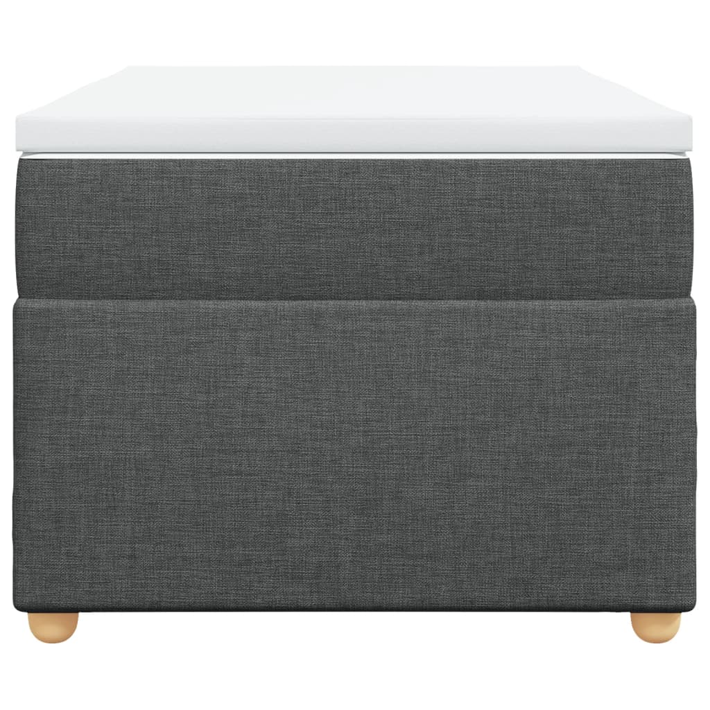 Sommier à lattes de lit et matelas Gris foncé 90x190 cm Tissu - XIOS