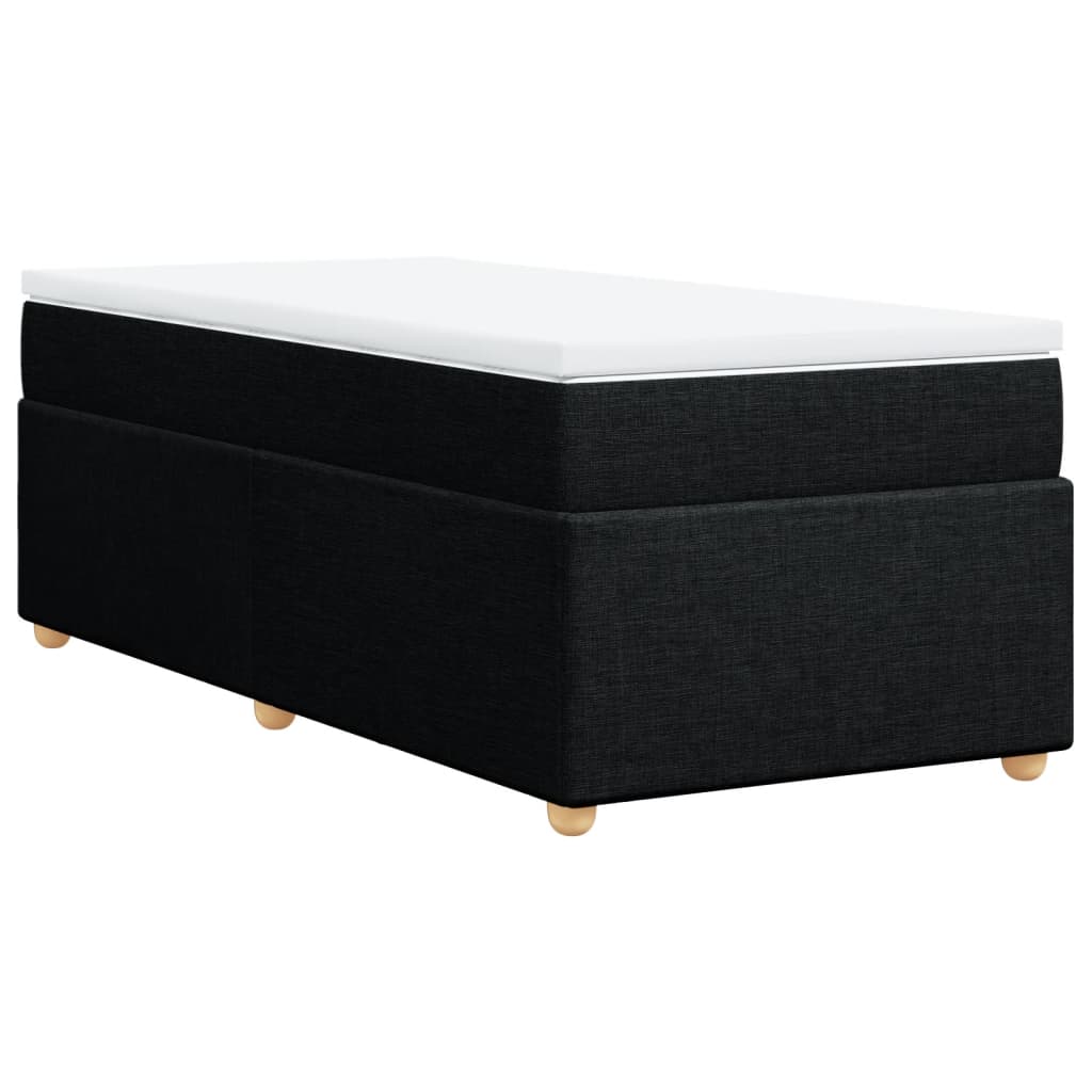 Sommier à lattes de lit avec matelas Noir 90x190 cm Tissu - XIOS