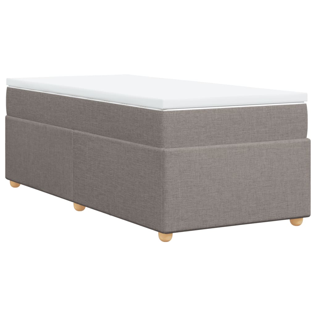 Sommier à lattes de lit avec matelas Taupe 90x190 cm Tissu - XIOS