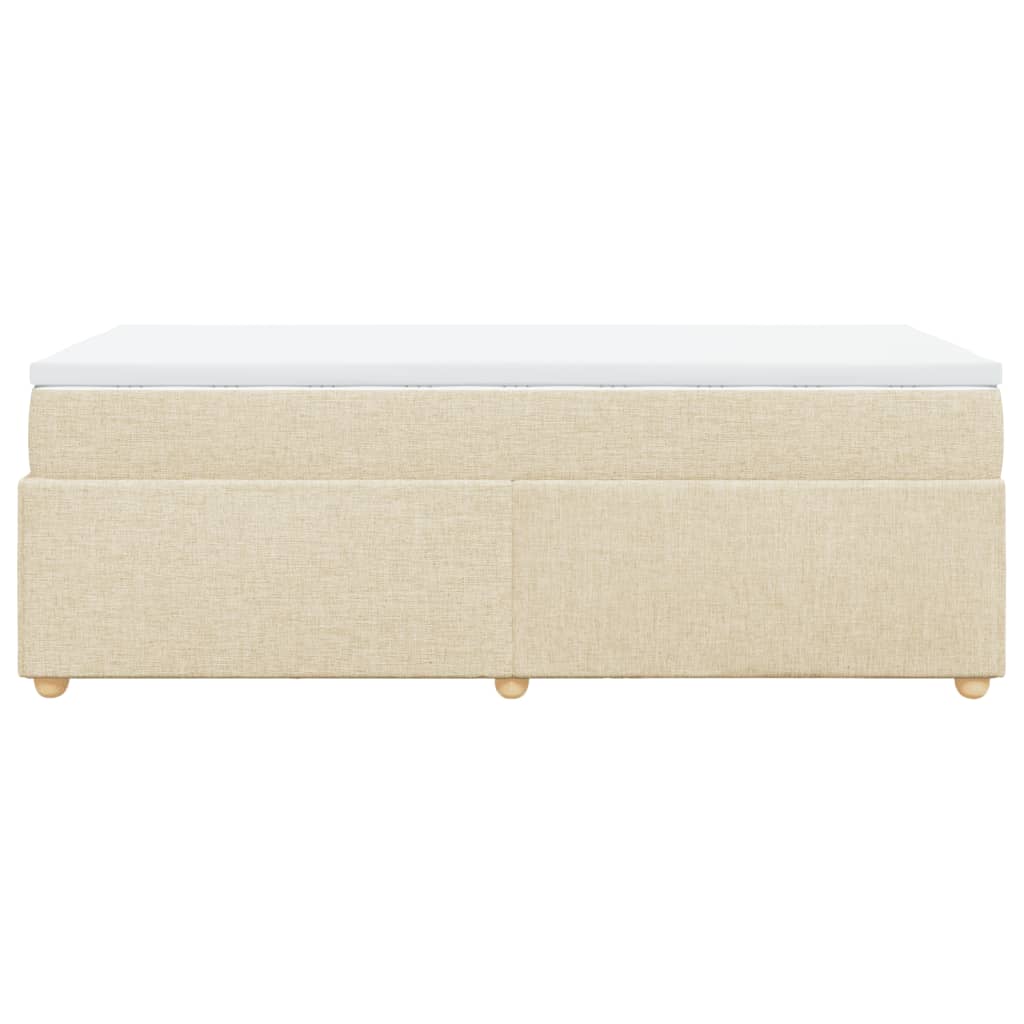Sommier à lattes de lit et matelas Crème 90x190 cm Tissu - XIOS