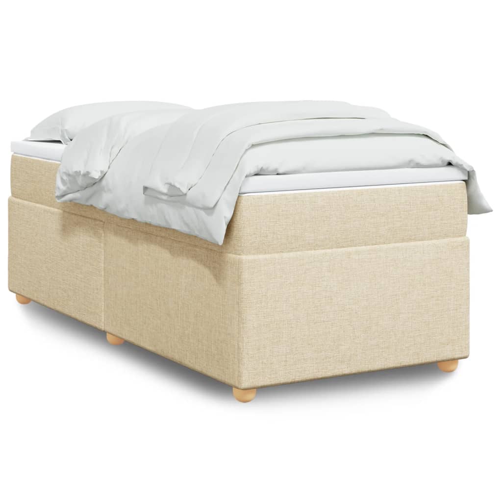 Sommier à lattes de lit et matelas Crème 90x190 cm Tissu - XIOS