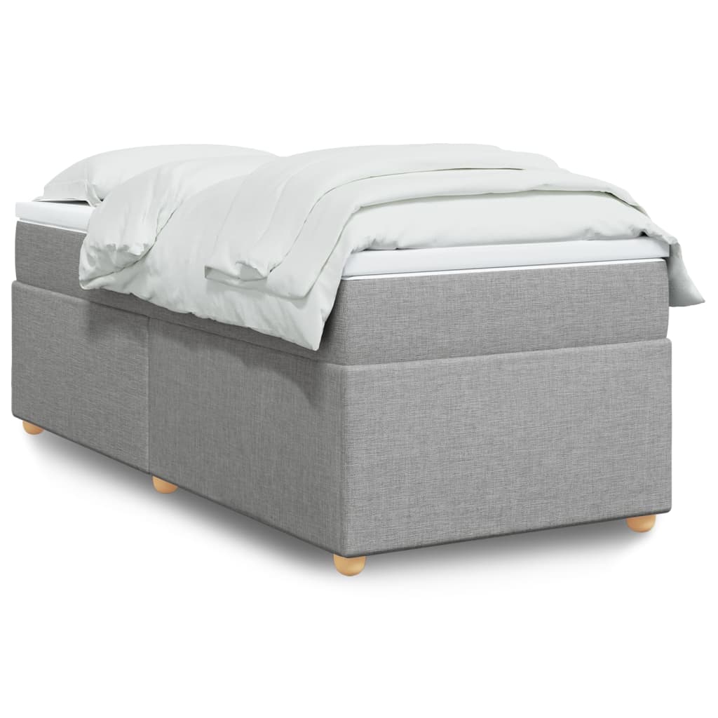 Sommier à lattes de lit avec matelas Gris clair 90x200 cm Tissu - XIOS