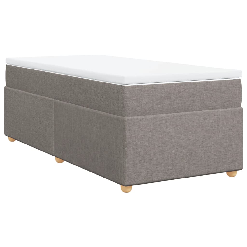 Sommier à lattes de lit avec matelas Taupe 90x200 cm Tissu - XIOS