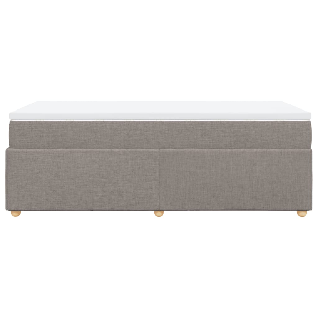 Sommier à lattes de lit avec matelas Taupe 100x200 cm Tissu - XIOS
