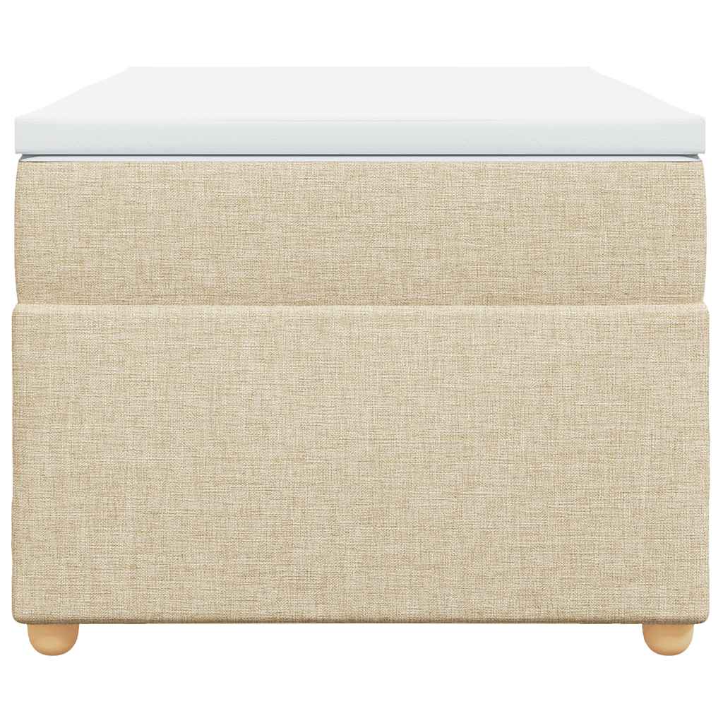 Sommier à lattes de lit avec matelas Crème 100x200 cm Tissu - XIOS