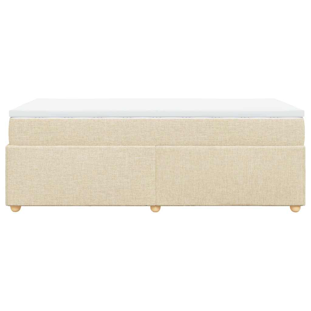 Sommier à lattes de lit avec matelas Crème 100x200 cm Tissu - XIOS