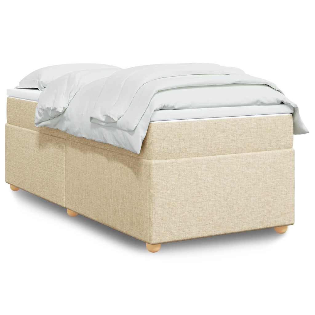 Sommier à lattes de lit avec matelas Crème 100x200 cm Tissu - XIOS