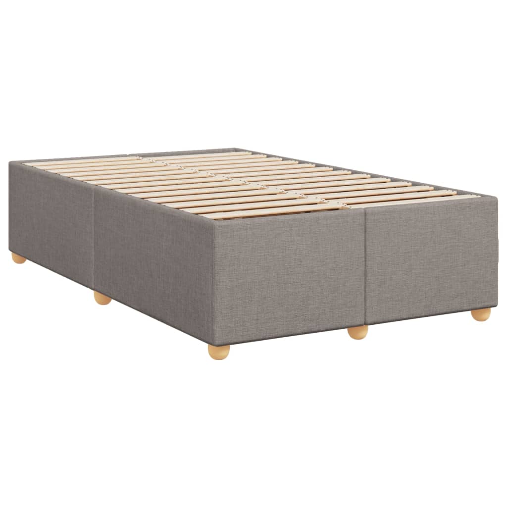 Sommier à lattes de lit avec matelas taupe 120x190 cm tissu - XIOS