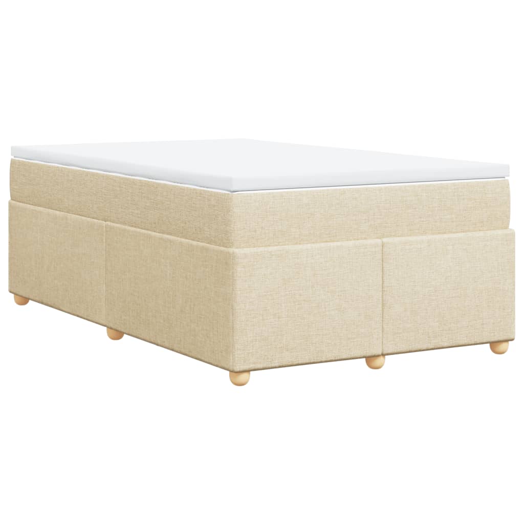Sommier à lattes de lit avec matelas crème 120x190 cm tissu - XIOS