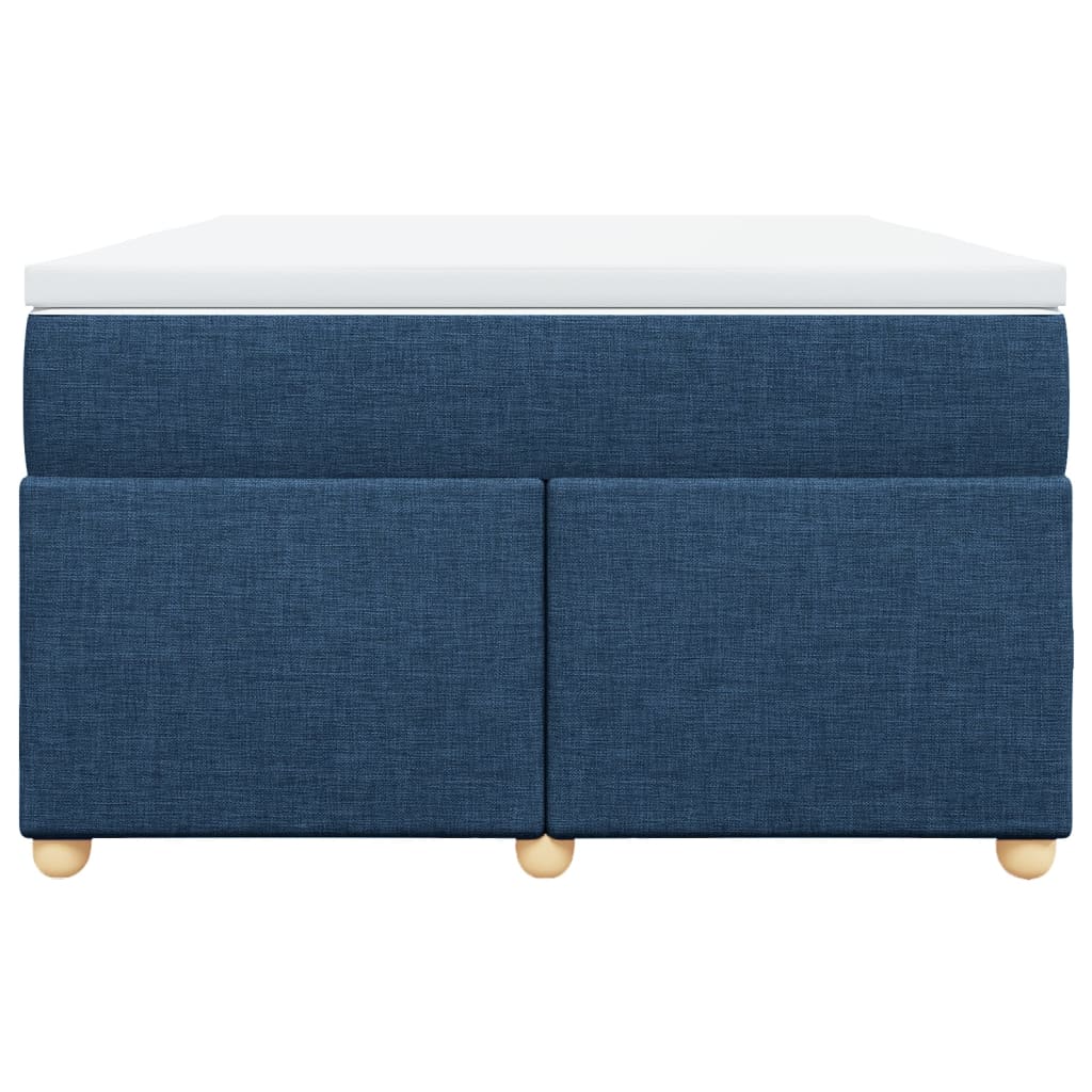 Sommier à lattes de lit avec matelas bleu 120x190 cm tissu - XIOS