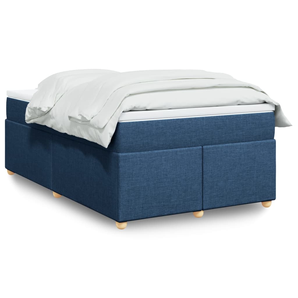 Sommier à lattes de lit avec matelas Bleu 120x200 cm Tissu - XIOS