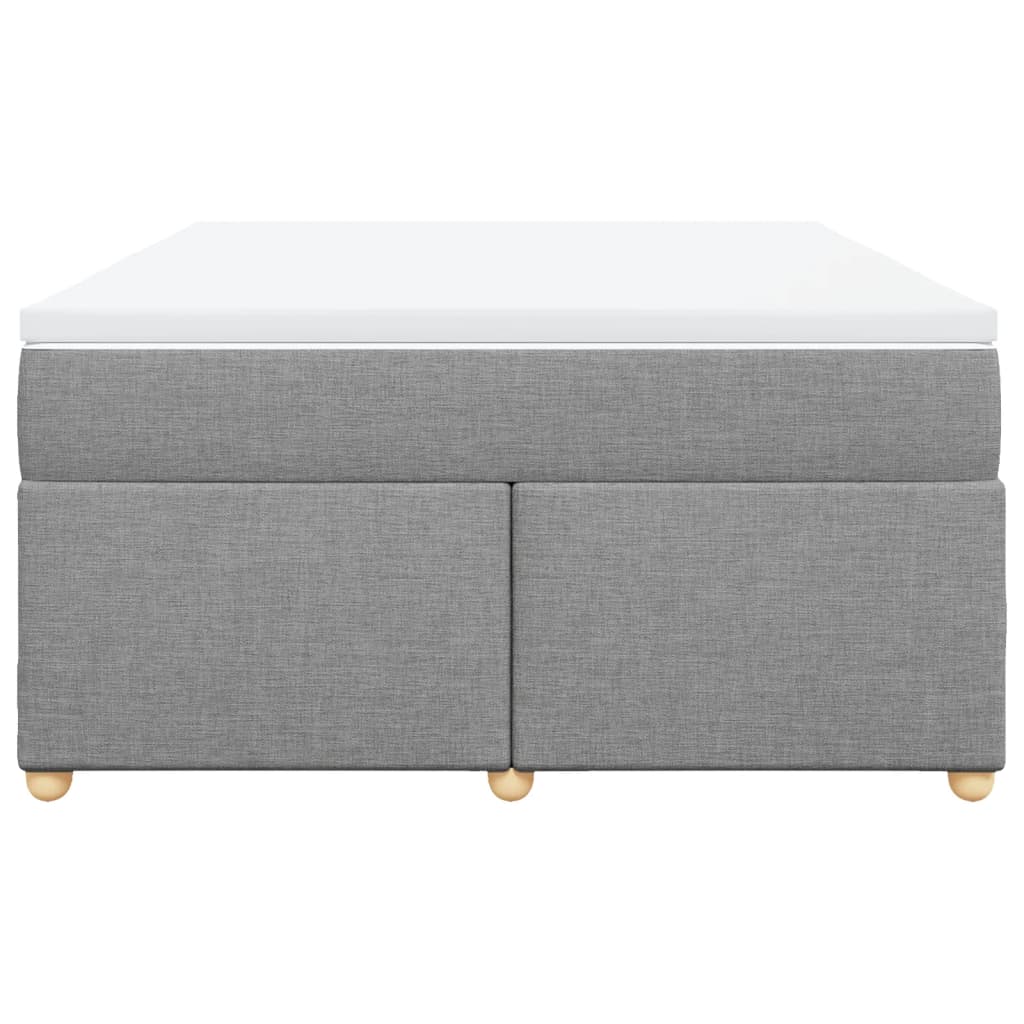 Sommier à lattes de lit avec matelas Gris clair 140x190cm Tissu - XIOS